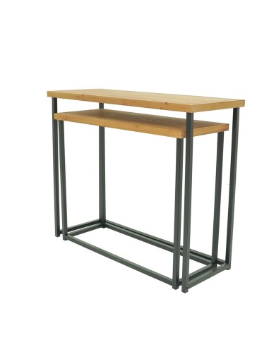 Set Consolle in legno e metallo