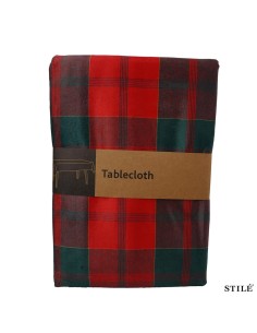 Tovaglia natalizia in velluto fantasia tartan