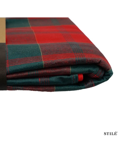 Tovaglia natalizia in velluto fantasia tartan
