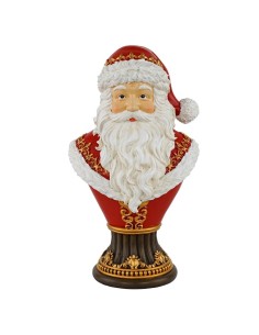 Busto decorativo Babbo Natale in resina
