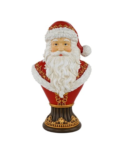Busto decorativo Babbo Natale in resina