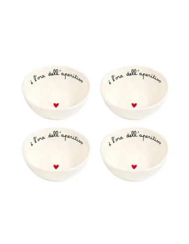 Set 4 Coppette "È l'ora dell'aperitivo"