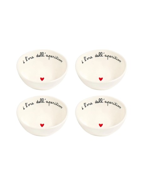 Set 4 Coppette "È l'ora dell'aperitivo"