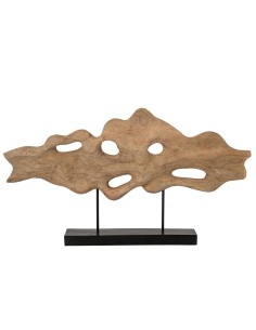 Decorazione astratta in legno di mango naturale