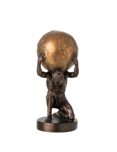 Figurina Decorativa Sospesa Marrone e Oro J-Line