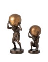 Figurina Decorativa Sospesa Marrone e Oro J-Line