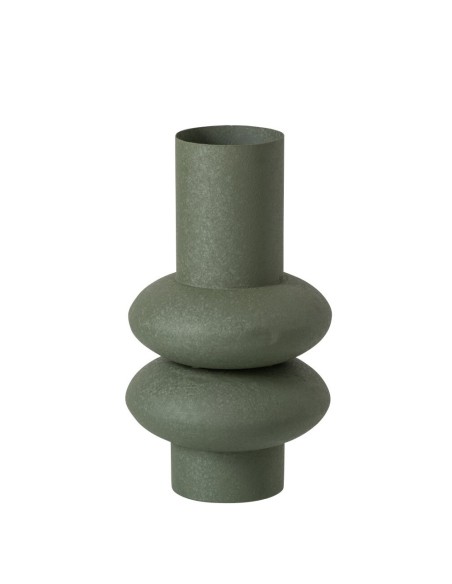 Vaso in metallo verde oliva
