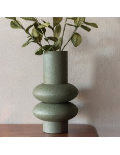 Vaso in metallo verde oliva 2
