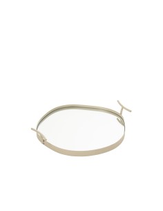Vassoio Specchio in Ferro Bianco 42 cm J-Line