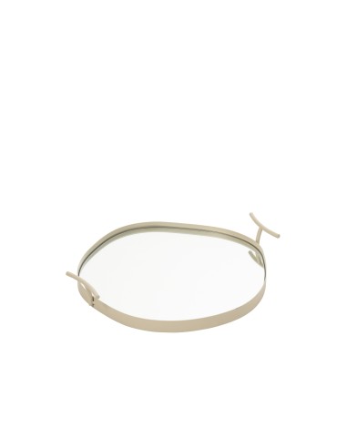 Vassoio Specchio in Ferro Bianco 42 cm J-Line