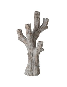 Candeliere a rami d'albero con 5 fiamme effetto legno