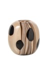 Vaso in vetro con sfumature beige e nere