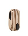 Vaso in vetro con sfumature beige e nere