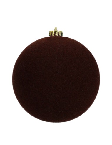 Palla di Natale in Velluto Marrone Ø 25 cm – Decorazione Nataliziain Stilè Collection