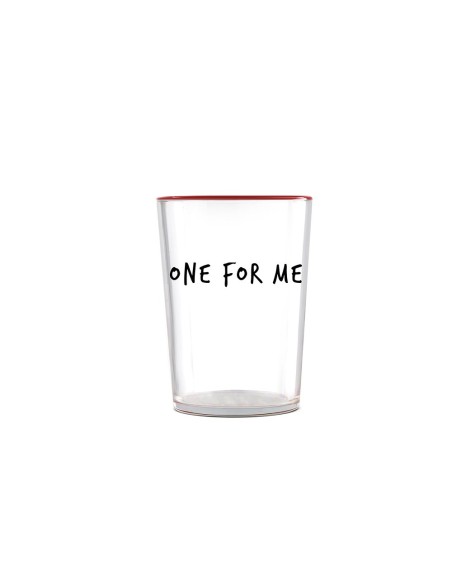 Bicchiere trasparente "One for me"