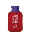 Borsa acqua calda rossa "A casa si sta bene" Egan