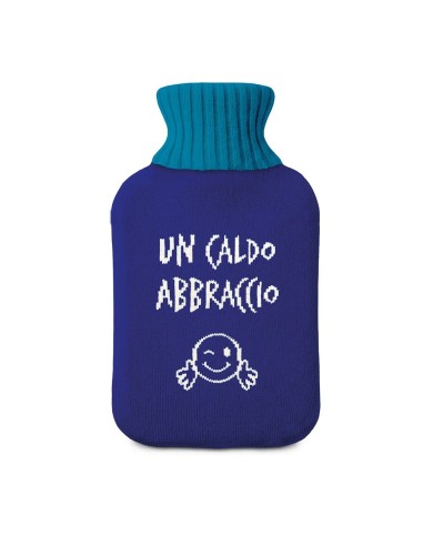 Borsa acqua calda blu "Un caldo abbraccio" Egan
