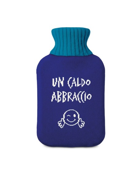 Borsa acqua calda blu "Un caldo abbraccio" Egan