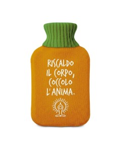 Borsa acqua calda blu "Riscaldo il corpo, coccolo l'anima" Egan