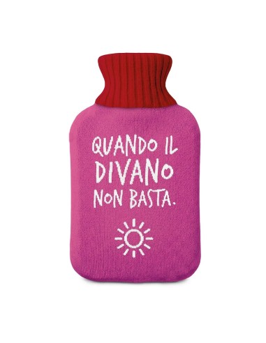Borsa acqua calda lilla "Quando il divano non basta" Egan