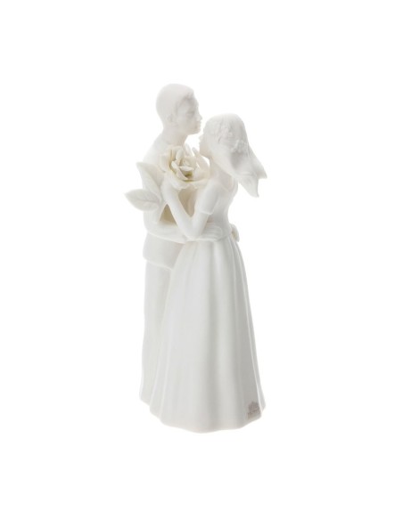 Coppia di Sposi bianca con luce Led Hervit 22(H) cm