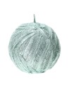 Candela Sfera con foglie Verde Salvia Hervit 7(H) cm
