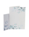 Partecipazione Invito Botanic Blu Hervit completa di Busta 13 X 19 Cm