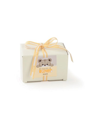 Cubo con frase e peluche il Mondo di Oliver Egan 12(H) cm