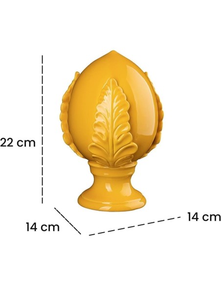 Pumo giallo dipinto a mano h 22 Montemaggi