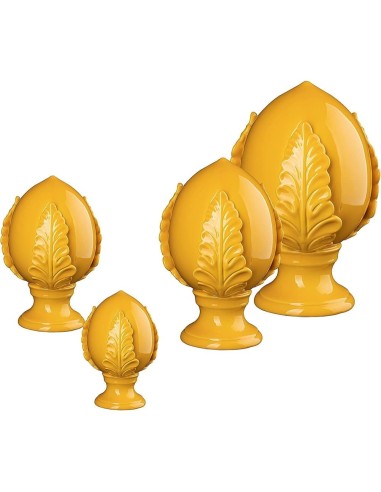Pumo giallo dipinto a mano h 22 Montemaggi