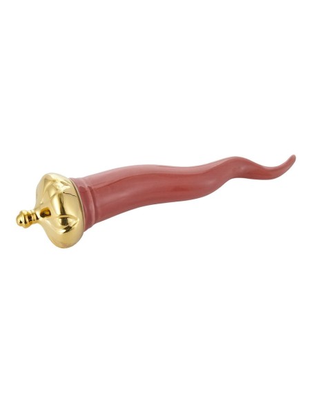 Corno corallo in ceramica portafortuna montemaggi