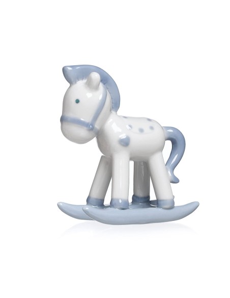 Cavallo a dondolo azzurro Ilary Queen 10,5(H) cm