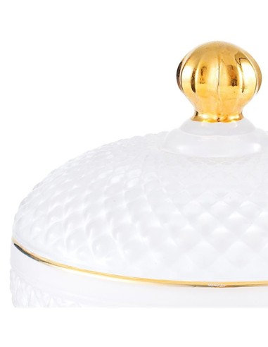 Scatola ovale grande in vetro bianca Medina EM?