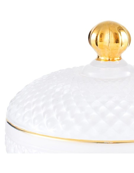 Scatola ovale grande in vetro bianca Medina EM?