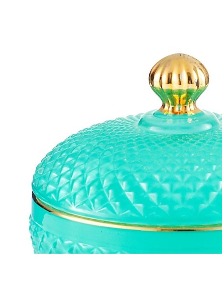 Scatola ovale piccola in vetro verde Medina EM?