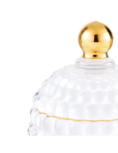 Scatola piccola bombata in vetro bianco Medina EM?