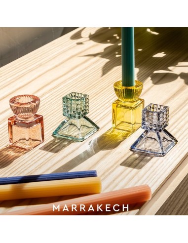 Mini Candeliere piramidale in vetro Giallo Marrakech EM?