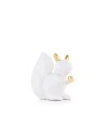 Scoiattolo cucciolo in ceramica bianca e oro EM?
