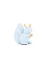 Scoiattolo cucciolo in ceramica celeste e oro EM?