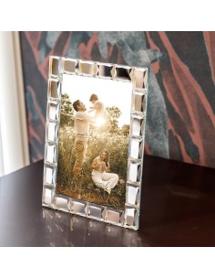 Portafoto in Cristallo specchiato Ghiaccio EM? 23(H) Cm 2