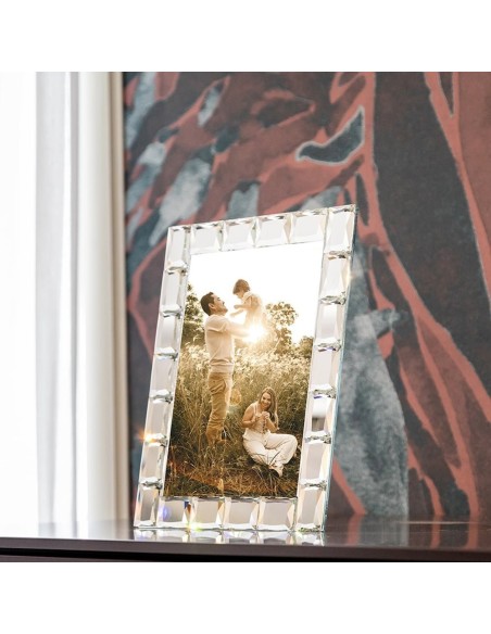 Portafoto in Cristallo specchiato Ghiaccio EM? 21(H) Cm