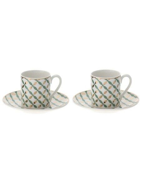 Set 2 Tazzine da Caff? Verde salvia e Oro VLK DESIGN by Hervit
