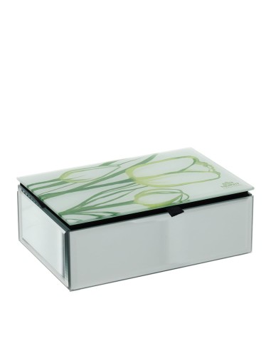 Contenitore Portagioie con Tulipani verdi Hervit Creation
