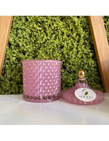 Contenitore in vetro Diamond Grande Pink Jutta Maison