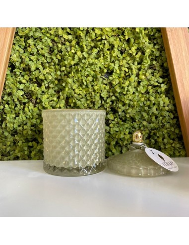 Contenitore in vetro Diamond Piccolo Verde Salvia Jutta Maison