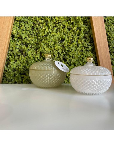 Scatola Portaoggetti Diamond in Vetro Verde Salvia Jutta Maison
