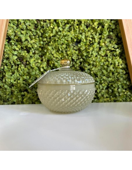 Scatola Portaoggetti Diamond in Vetro Verde Salvia Jutta Maison