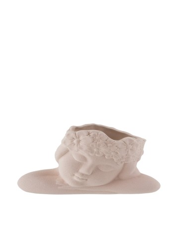 Vaso Angelo In Gres Bianco - Ilary Queen