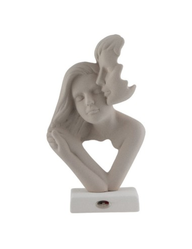 Scultura Innamorati In Gres Crema - Ilary Queen