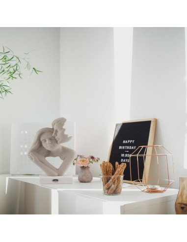 Scultura Innamorati In Gres Crema - Ilary Queen
